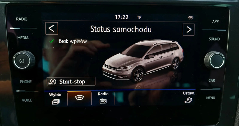 Volkswagen Golf cena 56900 przebieg: 96000, rok produkcji 2017 z Wysokie Mazowieckie małe 436